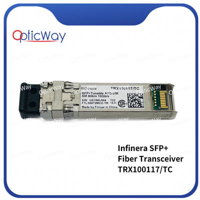 인피네라 TRX100117/TC 10G DWDM 튜닝 가능한 APD LIM 80km LC SFP+ 섬유 송신기