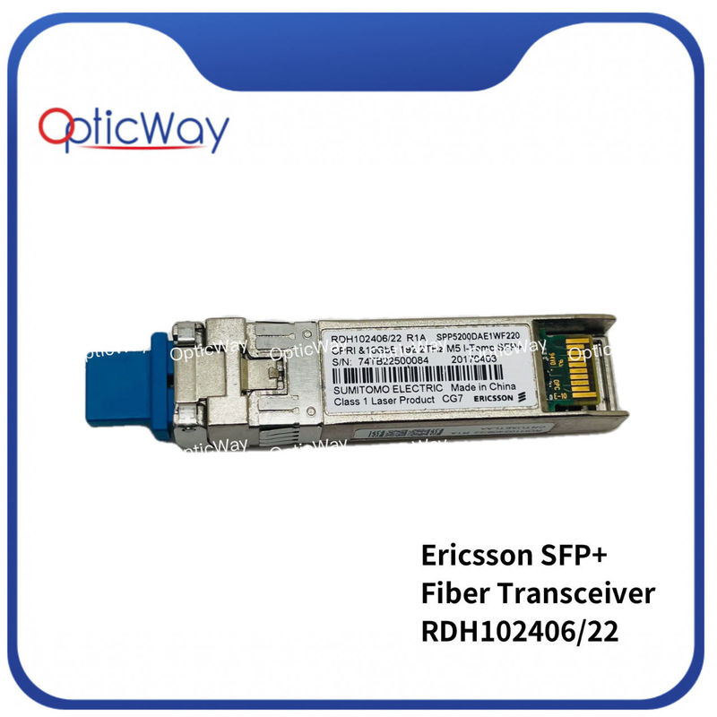 에릭슨 RDH102406/22 R1A SFP 10G DWDM 192.2THz 40km 1559.79nm CRTUAETLAA SFP+ 섬유 송신기
