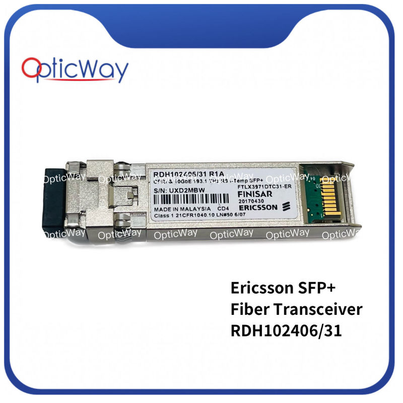 에릭슨 RDH102406/31 R1A SFP 10G DWDM 193.1THz 40km 1552.52nm CRTUAE1LAA SFP+ 섬유 송신기